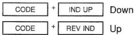 CODE + IND UP CODE + REV IND Down Up