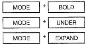 MODE + BOLD MODE + UNDER MODE + EXPAND