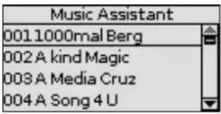 Music Assistant 0011000mal Berg 002 A kind Magic 003 A Media Cruz 004 A Song 4 U