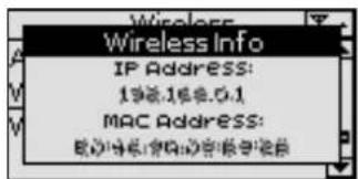 Wireless Info IP Address: 1986.1 0.1 MAC Address: 默认设置: 请稍候安装安装