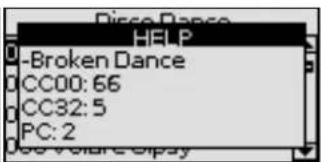 Dance Dance HELP -Broken Dance CC00: 66 CC32: 5 PC: 2