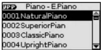 UPP Piano - E.Piano 0001 NaturalPiano 0002 SuperiorPian 0003 ClassicPiano 0004 UprightPiano