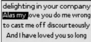 delighting in your company Alas my love you do me wrong to cast me off discourteously And I have loved you so long