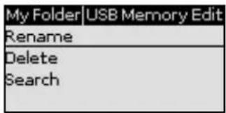 My Folder | USB Memory Edit Rename Delete Search