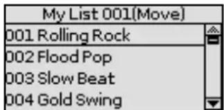 My List 001(Move) 001 Rolling Rock 002 Flood Pop 003 Slow Beat 004 Gold Swing