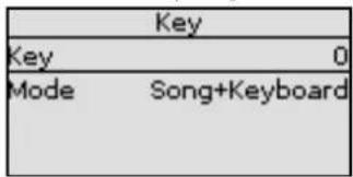 Key Key 0 Mode Song+Keyboard