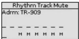 Rhythm Track Mute Adrm: TR-909 _ _ _ _ _ _ M M M M M M