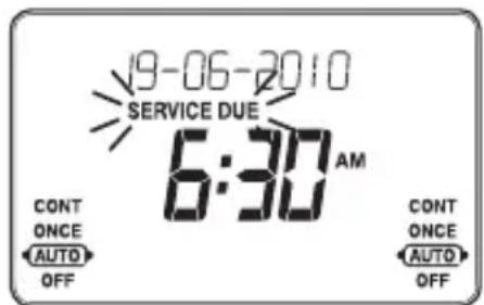 19-06-2010 SERVICE DUE 6:30 AM CONT ONCE AUTO OFF CONT ONCE AUTO OFF
