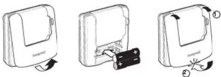 Diagram showing three steps of a battery charging device with labeled components and directional arrows