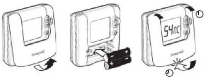 Diagram showing three-step battery charging process: one with 54Ae timer, another with battery and switch, and third with 2A clock.