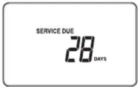 SERVICE DUE 28 DAYS