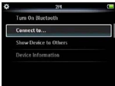 PHILIPS SPN2102T - Připojení sluchátek Bluetooth ^® (nebo jiných zařízení Bluetooth ^® ) - 3
