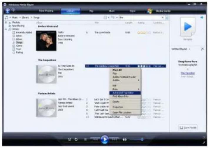 Windows Media Player New Playing Play Burn Sync Media Color Music > Show > Drop Radio New Rising Audio Audio Added Artist Album Songlet Genre Movie Fating Barbara Moonstone Gaby Barbara Moonstone Baby (Outstanding) 1993 The Love Inside 5.00 Radio 5... Untitled Player The Carpectone Air Time Game (In The Carpectone) Pop 2003 Play All Play Add to "Named Header" Add to Add Sales Advanced Play Info Find Album Info Video Video Details Properties Open File Location Video Video Video Video Video Video Video Video Video Video Video Video Video Video Video Video Video Video Video Video Video Video Video Video Video Video Video Video Video Video Video Video Video Video Video Video Video Video