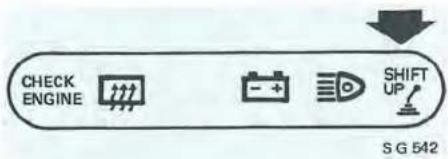 CHECK ENGINE - + SHIFT UP S G 542