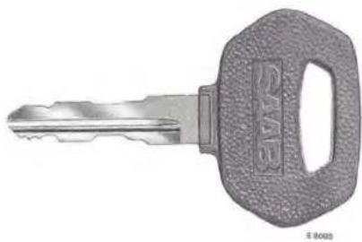 Illustration of a metallic key with a handle and metal shaft (no text or symbols)