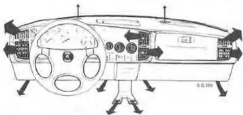 Hand-drawn diagram of a spacecraft's internal components with directional arrows and labeled parts