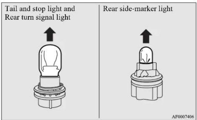 Tail and stop light and Rear turn signal light Rear side-marker light AF0007406