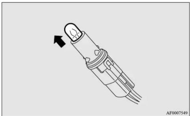 MITSUBISHI Lancer Sportback (2011) - Front side-marker and parking lights (for vehicles equipped with high intensity discharge headlights) - 6