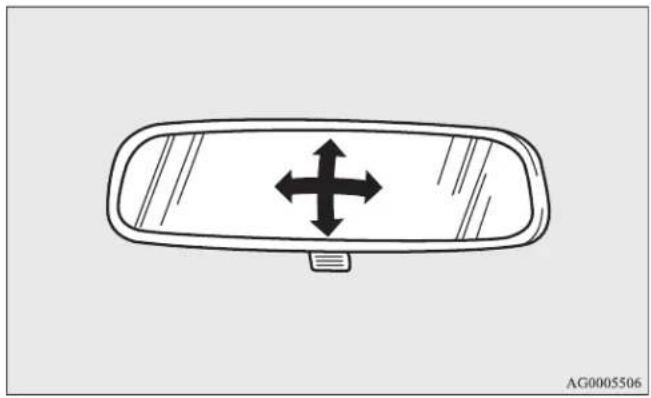 MITSUBISHI Lancer Sportback (2011) - To adjust the mirror position - 1