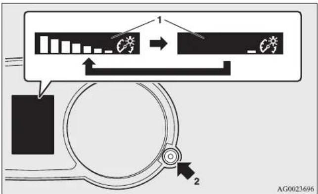 MITSUBISHI Lancer Sportback (2011) - Rheostat meter illumination button - 1