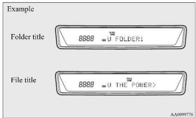 Example Folder title 8888 -U FOLDER1 File title 8888 -U THE POWER> AA0099776