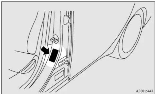 MITSUBISHI Lancer Sportback (2011) - Tire and loading information placard - 1