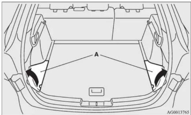 MITSUBISHI Lancer Sportback (2011) - Cargo floor boxes (if so equipped) - 1