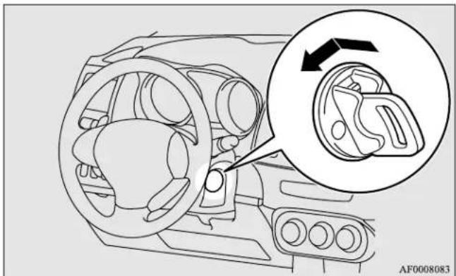 MITSUBISHI Lancer Sportback (2011) - To turn from "ACC" to "LOCK" - 1