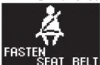MITSUBISHI Lancer Sportback (2011) - Driver's seat belt reminder/warning light and display - 2