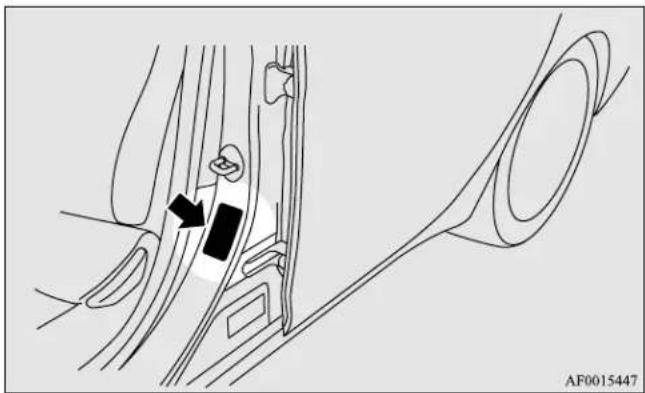 MITSUBISHI Lancer Sportback (2011) - Tire and loading information placard - 1