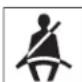 MITSUBISHI Lancer Sportback (2011) - Driver's seat belt reminder/warning light and display - 1