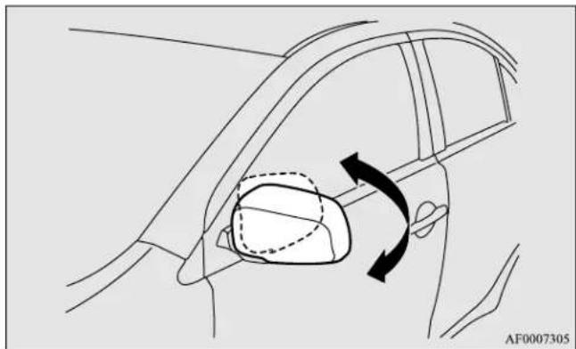MITSUBISHI Lancer Sportback (2011) - To fold the mirror - 1