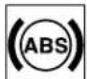 MITSUBISHI Lancer Sportback (2011) - Anti-lock braking system warning light/display - 1