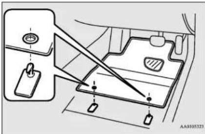 MITSUBISHI i-MiEV (2016) - To install the floor mat - 1