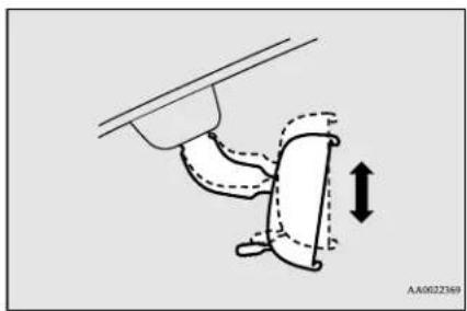 MITSUBISHI i-MiEV (2016) - To adjust the vertical mirror position - 1