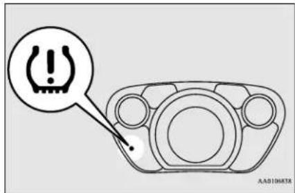 Diagram showing a warning symbol with an exclamation mark and a vehicle component outline, likely indicating a safety or hazard warning.