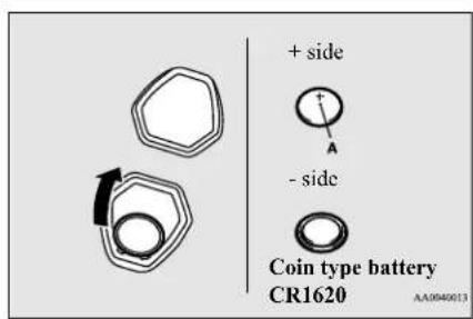 + side - side Coin type battery CR1620 AA0040013