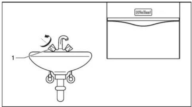 VAILLANT EcoTEC exclusiv 276 - Drawing hot water (ecoTEC combination boilers only) - 1