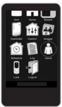 Arm Homo Disarm Controller Control Images Schedule Log Users Lock Logout