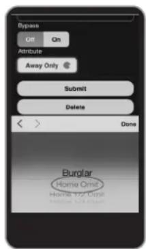 Bypass Off On Attribute Away Only Submit Delete Done Burglar Home Omit Home 172 Gridt Home 174 Gridt