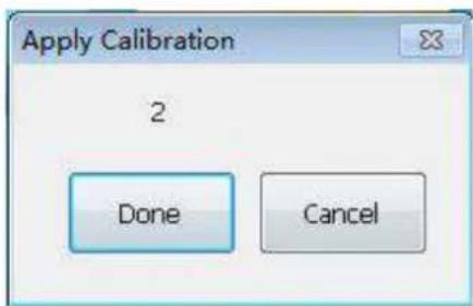 Apply Calibration 2 Done Cancel