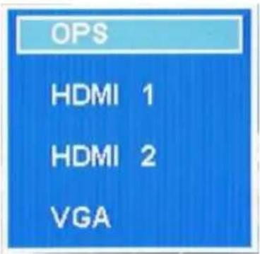 OPS HDMI 1 HDMI 2 VGA