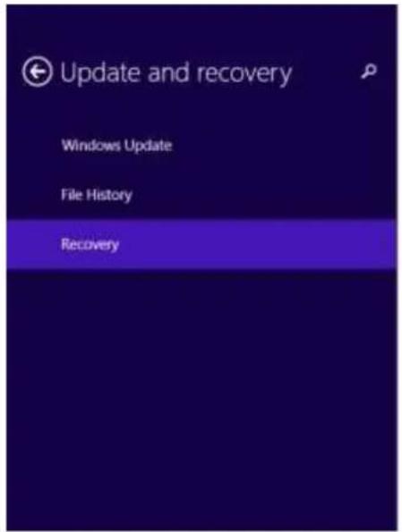 Update and recovery Windows Update File History Recovery