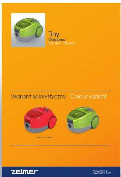 Tiny Ozkurzcz Vacuum cleaner Wariant kolorystyczny Colour variant Zelmer