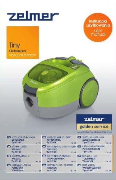 Zelmer Tiny VC1400.0 SF - Ukončenie práce, čistenie a údržba - 2