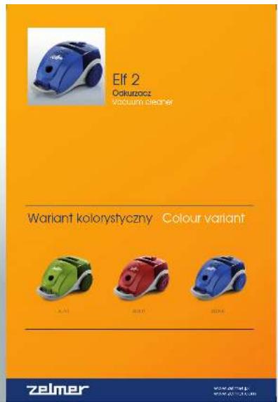 Elf 2 Odkurzysz vacuum cleaner Wariant kolorystyczny Colour variant zelmer