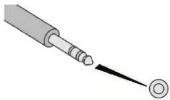 Illustration of a screwdriver tip emerging from a cylindrical component (no text or symbols)