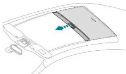 Diagram of a device interior showing a screen with a highlighted rectangular area and directional arrow (no text or symbols)