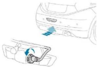 Diagram showing car head and dashboard components with directional arrows indicating movement (no text or symbols)