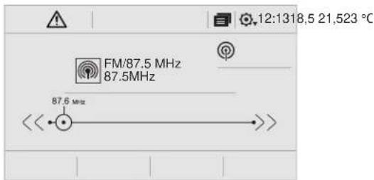 12:1318,5 21,523 °C FM/87.5 MHz 87.5MHz 87.6 MHz